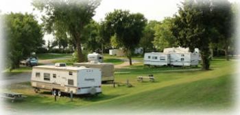 Campers on Grass